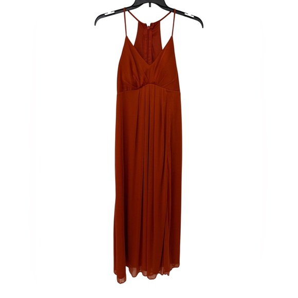 Azazie Rust Maxi Dress Size A8 - Picture 4 of 9